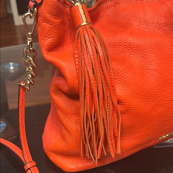 Michael Kors Orange Hobo Bag with Tassels - Picture 2 of 12
